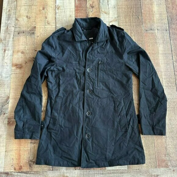 Kr3w women's size large black long length utility canvas jacket - Picture 1 of 9
